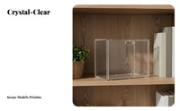 Clear Acrylic Display Case High Clearness Acrylic Display Box Figurine Storage Case Particles Proof Stackable Figurine Showcase