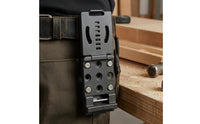 Metal Front Plate Adjustable Belt Tool Holder Mounting Holes Clamp Belt Tool Holder Slotted Cutouts