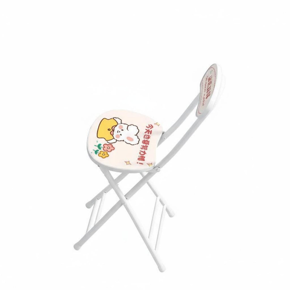 Foldable Backrest Chair Space-Saving space-efficient Seat with Backrest InstallationNo Assembly Required Household Furniture Portable for Small Apartment Dwellers, Home Office Users, Students, Study Room, Dormitory