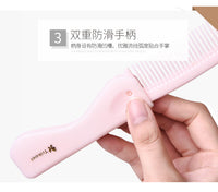 琬菲折叠梳子便携防静电美发专业迷你粉色出差旅行女塑料小巧造型 云朵折叠镜梳1把
