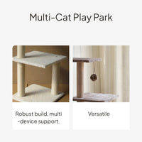 Multi-Functional Cat Tree with Sisal Rope, Space-Saving