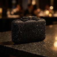 Evening Clutch Formal Rhinestone Purse Glittering Handbag for Weddings