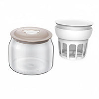 Leak-Proof Lid Whey Separator Phthalate-Free-without Greek Yogurt Creator Easy to Clean Yogurt Filter Set Food Grade Material for Health Enthusiasts, Home Cooks