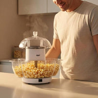 Clear Lid Electric Popcorn Appliance on/deactivate Switch Electric Popcorn Machine White Kitchen Appliance Household Use