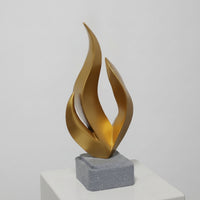 Flame Sculpture Modern Tabletop Ornament Contemporary Flame Statue for Interior Designers, Cabinet