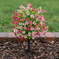 Faux Flower Ground Stake Weatherproof Garden Flower Pick Weather Friendly Outdoor Decoration for Yard, Porch