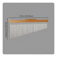 36 Tone Bar Chimes Clear and Pure Tone Mark Tree Instrument Aluminum Rods Single Row Wind Chimes for Artists, Students, Live Concert, Music Class