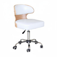 Armless Rolling Desk Chair Space-Saving Design rotating Stool Padded Seat
