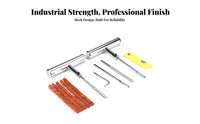 11 Pieces Emergency Use Tubeless Tire Repair Kit Portable Flat Tire Repair Kit Professional Quality for Roadside, Travel