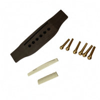 Guitar Bridge Saddle Assembly Easy to Install Acoustic Guitar Bridge Kit Stable Hardware for Luthier