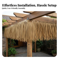 Simulated Thatch Tile Sun-Proof Simulated Straw Roof Panel Realistic Appearance for Homeowners, Builders, Gazebo, Resort, Patio