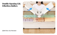Rolling Underbed Container With casters Household Storage Large Capacity