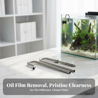Stainless Steel Lily Rust Resistant Aquarium Inflow Outflow Mirror Polished Aquatic System Pipe Set with Skimmer for Aquascapers