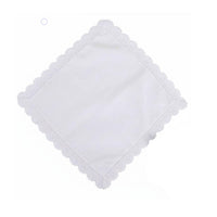 White Cotton Handkerchief Absorbent DIY Blank Handkerchief Soft for Crafters