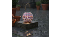Hanging Flower Lantern Waterproof Solar Flower Light Warm White for Balcony