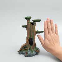 Realistic Driftwood Aquarium Cave Aquatic Tank Decorations, Hollow Tree Trunk Hideout Aquarium Ornaments, Breeding Nest for Aquatic and Reptile