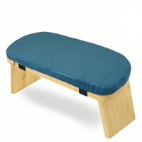 Kneeling Stool with Cushion Wooden Kneeling Stool Upholstered Meditation Bench for Practitioners