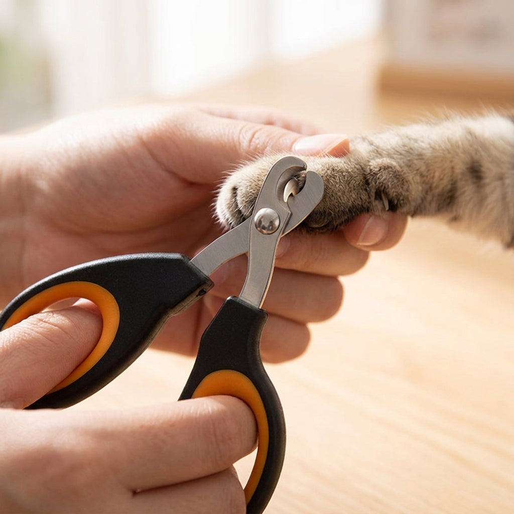 Nail Clippers for Professional Grooming, Stainless Steel Cat and Dog Clippers, Non Slip Ergonomic Handle, Puppy Nail Clippers for Small Animals