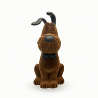 Dog Sculpture with Bow Tie Stable Dog Figurine Lightweight Decor for Homeowners