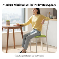 Minimalist Design Padded Seat Metal Chair Modern Design Household Furniture Comfortable Backrest Armless for Homeowners, Restaurant Owners, Event Planners, Dining Room, Hotel, Kitchen, Cafe