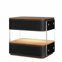 Modern Design Illuminated Nightstand with Wireless Charging Minimalist Aesthetic Illuminated Charging Cabinet Integrated light-emitting diode Lighting Bedside Table tap Control for Homeowners, technology lovers, Students, Home, Apartment, Guest Room
