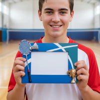 Badminton Photo Frame Engravable Badminton Souvenir Frame Desktop Decoration Decorative Home Decor Easy Installation for Coaches