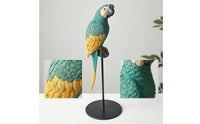 Tropical Parrot Figurine with Stand Lifelike Parrot Figurine Realistic Bird Ornament Outdoor for Courtyard