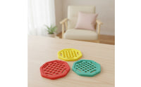 3 Pieces Silicone Grip Mesh High-Elastic Hand Training Net Perforated Finger Exerciser for Rehabilitation