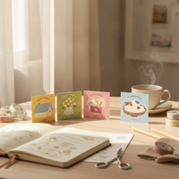 Twilight Non-Adhesive Material Book, Teatime Roaming Series, Creative Pattern Journaling Paper