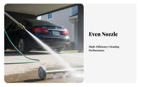 4000 PSI 16 Inch Surface Cleaner Easy to Switch Modes Pressure Washer Undercarriage Cleaner Includes Extension Wands for Driveway, Workshop