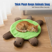 Autumn and Winter Plush Pet Bed for Dogs and Cats, Thickened, Warm, Turtle Shape, Wholesale, Blanket or Toy Included