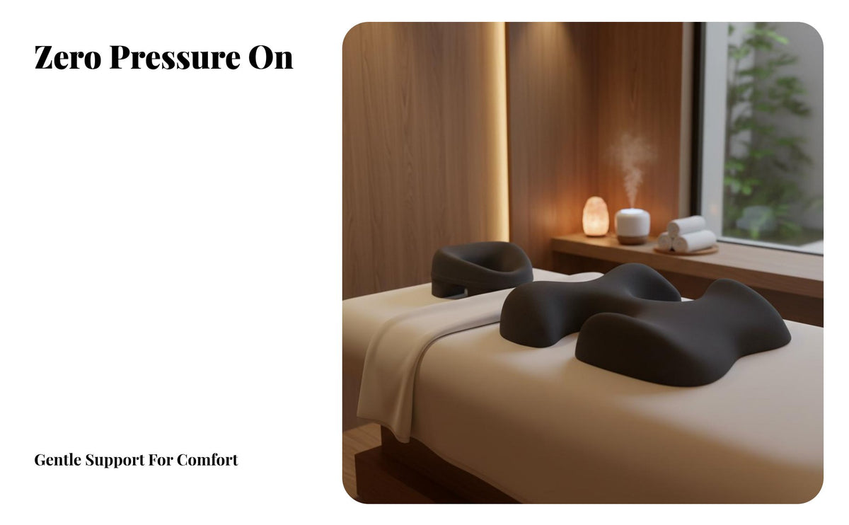 Prevents Facial Marks Massage Table Face and Chest Cushion Skin-Friendly Prone Massage Pillow Set Pressure Relief for Stomach Sleepers, Spa