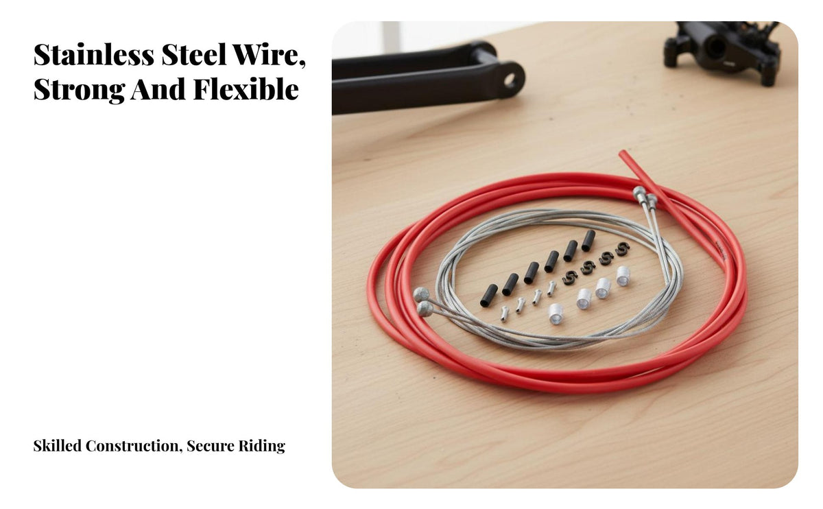 Cycle Brake and Gear Selector Wire Set Stainless Steel Wire S Cycle Brake Wire Set Long-Lasting Low Drag for Mountain Bikers