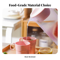 Pitcher with Lid High Temperature Resistant Refrigerator Pitcher Food Grade Cold Water Kettle for Health-Conscious Individuals, Adults