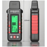 Lumber Dampness Meter with Hold Function Digital Lumber Moisture Meter with Backlit Display Color-Coded for Home Renovation
