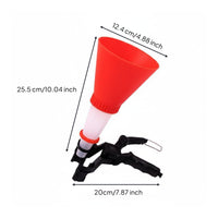 Adjustable Oil Funnel Quick Refueling Oil Change Funnel Transparent Body