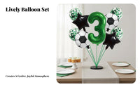 Easy to Assemble Soccer Theme Balloon Set Long-Lasting Football Party Balloon Kit Confetti Balloons Included for Children, Celebrations
