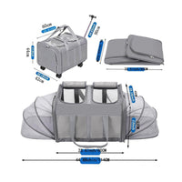 Soft-Sided Rolling Pet Carrier Ventilated Wheeled Pet Carrier Breathable Sturdy for Small Pets