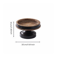 Handmade Look Wooden Fruit Tray Sturdy Pedestal Stand Easy to Clean for Wedding Photo Session