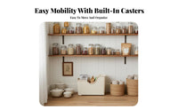 Expandable Pan Rack with casters Adjustable Dividers Kitchen Organizer for Adults