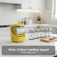 Bluetooth Connectivity Mini Thermal Labeler Pocket-Sized Capsule Toy design Labeler Waterresistant Labels Label printer App-Controlled for Students, Crafters, Home Organizers, notebookinging, School, Kitchen, Pantry