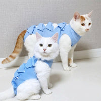 Cat Recovery Suit for Spay Surgery, Female Post Surgery Cat Wear with Tie Back, Sleeveless Four-Legged Design, Breathable Anti-Lick Protection