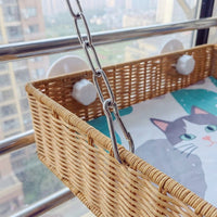 Suction Cup Window Hammock + Warm Mat, Wicker Hook Hammock + Cooling Mat and Wicker Hook Hammock + Warm Mat Metal Frame Square Hanging Cat Bed