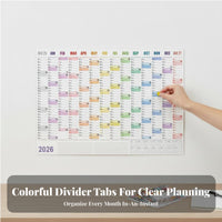 2026 two-wayUse Flip Calendar Minimalist design Standing Flip Calendar Korean Inspired Desktop Schedule for Students, Families, vertical surface, Study Room, School