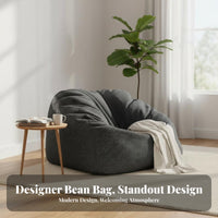 Japanese-Inspired Single-Person Floor Sofa Minimalist Aesthetic Bean Bag Lightweight Indoor Seating Ergonomic Design for Apartment Dwellers, Young Adults, Bedroom, Balcony, Living Room, perusing alcove