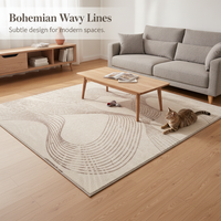 Bohemian Vintage Washable Non-Slip Area Rug for Living Room Bedroom Hallway