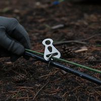 Tent Pole Connector Triangle Plate Wind Rope Buckle Awning Rod Holder