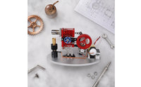 Stirlings Engine Motor Education Model ToyBrass Burner LED Thermal Engine Teaching Aid Physics Experiment Kit for Students, Classroom