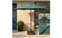 Patio Umbrella with Base UPF 50+ Outdoor Umbrella with Base Waterproof for Homeowners, Cafes, Backyard, Balcony