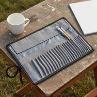 Protects Brushes Paint Brush Roll Scroll Design Roll-up Paintbrush Holder Large Capacity Artist Brush Bag Long-Lasting for Artists, Painters, Travel, Outdoor Painting